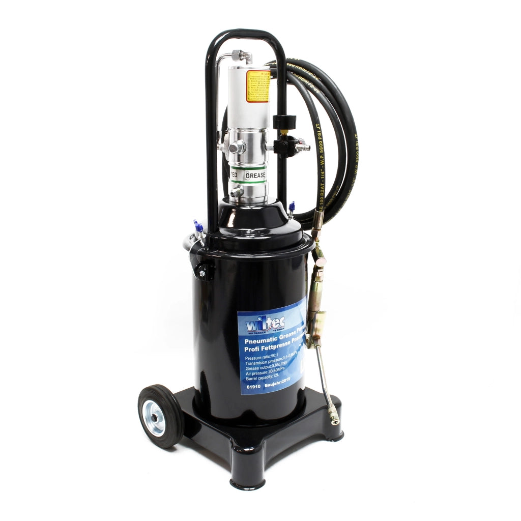 Ingrassatore ad aria compressa professionale carrellato con serbatoio da 12 litri
