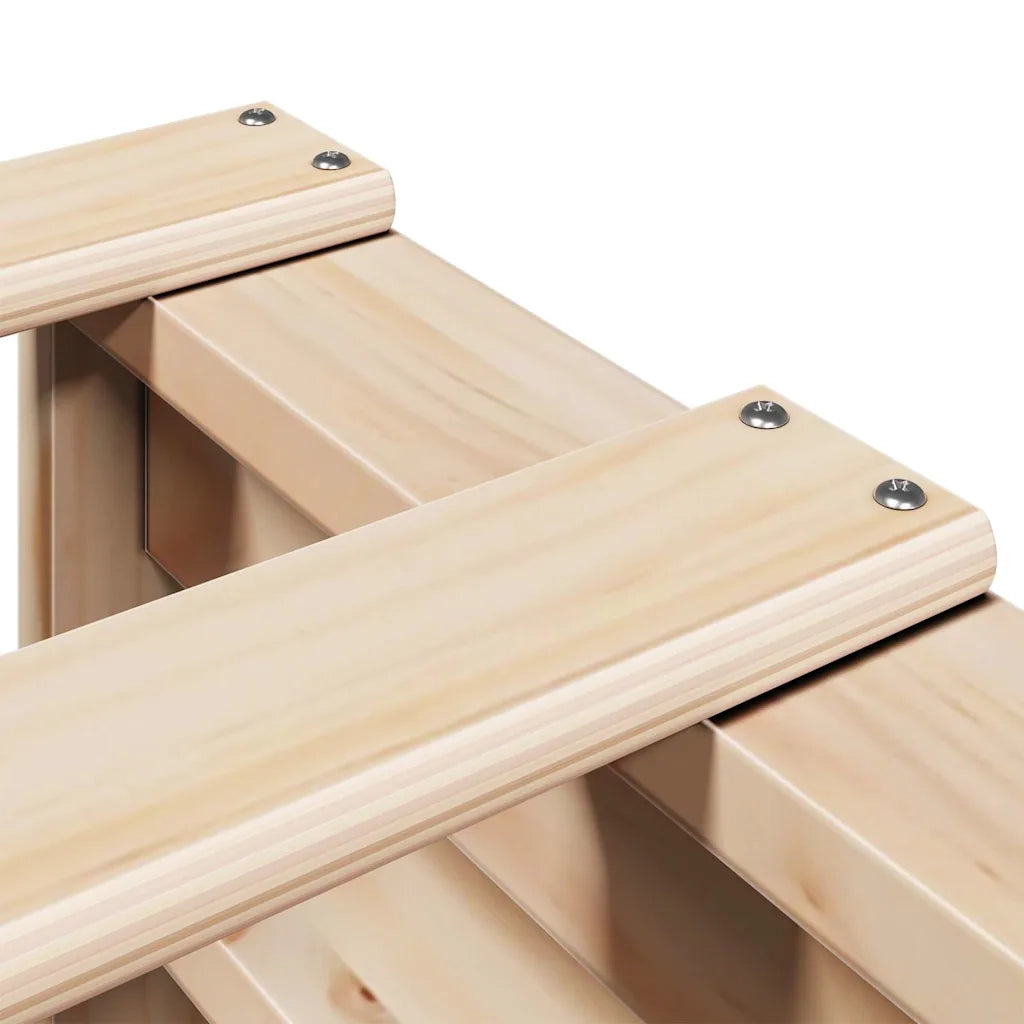 vidaXL Giroletto con Testiera 140x190 cm in Legno Massello di Pino