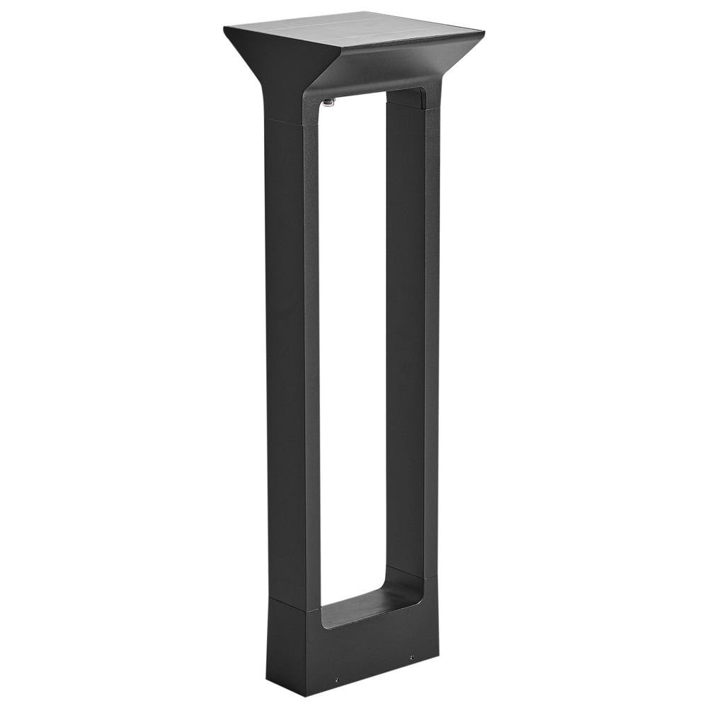 Lampada dissuasore da giardino a LED per sentieri 60 cm in alluminio nero stile moderno