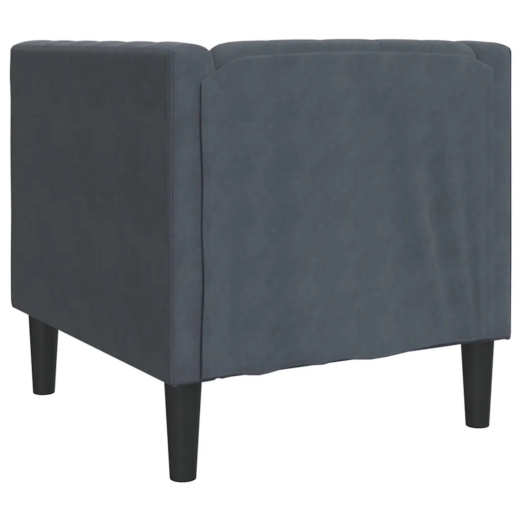 Divano Grigio scuro 74,5 x 71 x 70,5 cm Velluto
