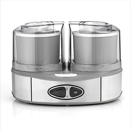 Macchina per congelare automaticamente con camera di congelamento doppia - macchina per fare gelato a casa - macchina per fare gelato soft che fa due sapori contemporaneamente