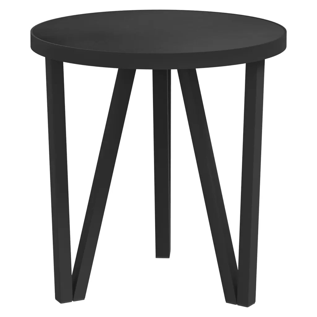 Tavolino Nero Ã˜35 cm in MDF cod mxl 66627