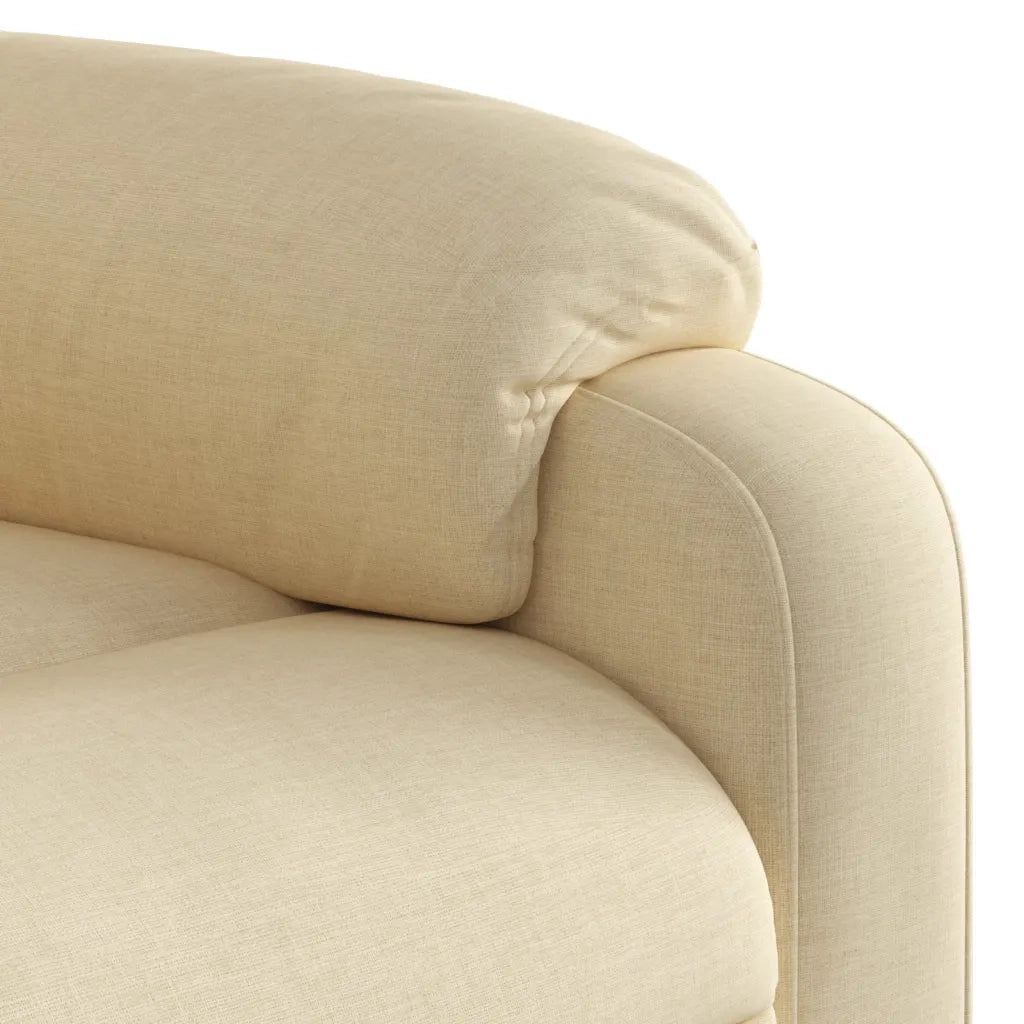 Divano Sedia-Poltrona Reclinabile in Tessuto Crema 587559