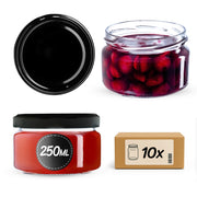 KADAX 10x Barattolo per conserve 250ml + Coperchio Fi82 miele