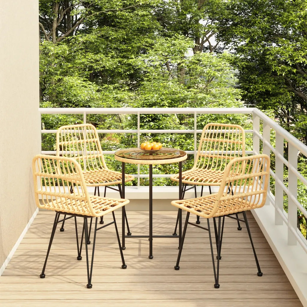 Set da Pranzo da Giardino 5 pz in Polyrattan 3157839