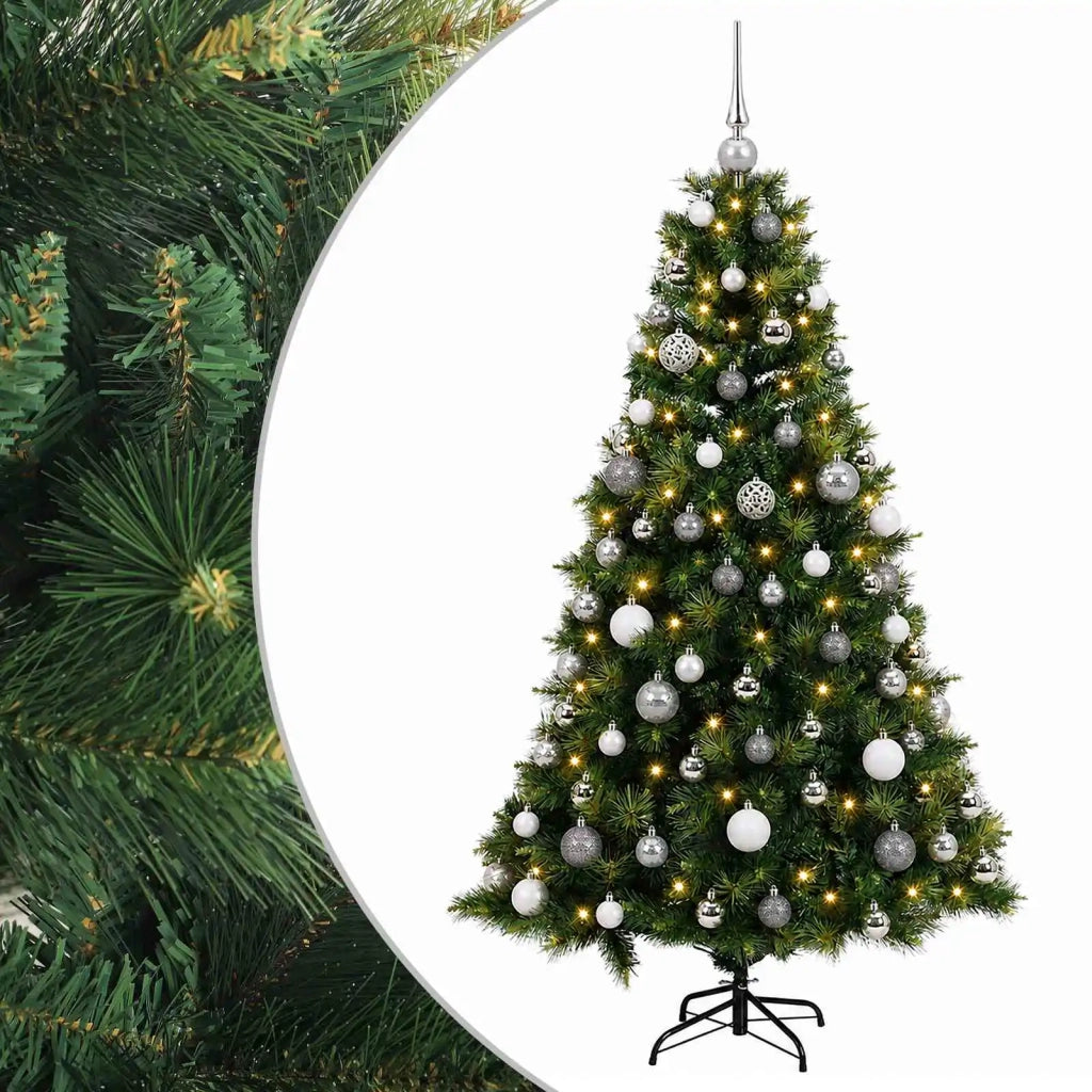 Albero di Natale artificiale con palline 180 cm 300 LED 3467198