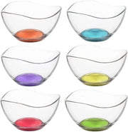 Set di servizio per dessert in vetro, set di tazze in vetro, set di piatti in vetro, set di piatti decorativi