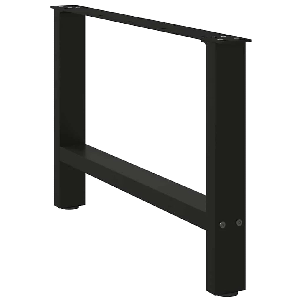 Set di 2 gambe per tavolino da caffè quadrate regolabili dal design moderno 70 x 42 cm in acciaio nero 02_0057528