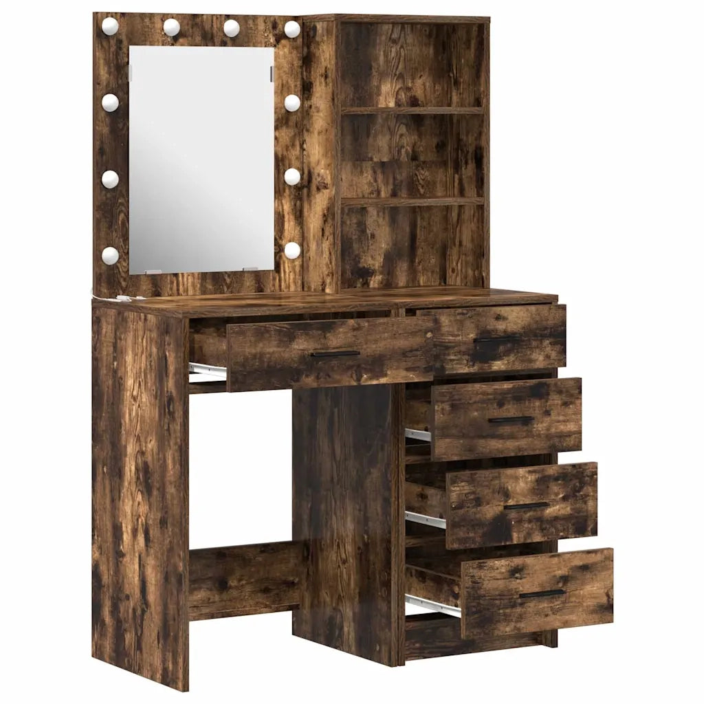 Tavolo da Trucco con cassetto 2 pcs Marrone 50 x 41 x 135 cm 3334204