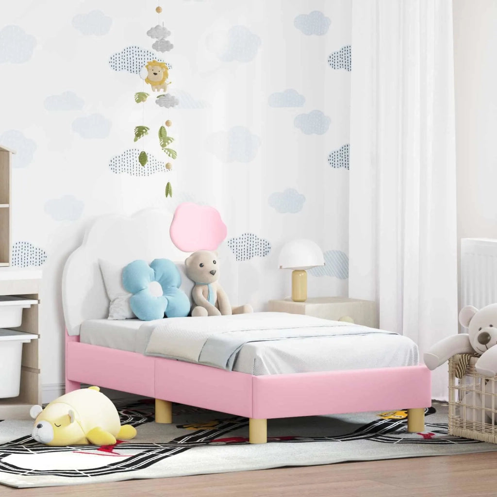 Struttura letto per bambini con testata-Giroletto per bambini Rosa 70 x 140 cm PU 859406
