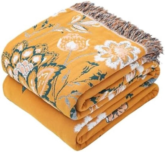 Dekbedovertrek a Foulard a Pizzo Bohemiano - Duro Tappeto di Cotone 230x250cm