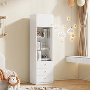 Libreria con cassetti e ripiani regolabili ¨C Minimal ¨C Bianca 50x40x180 cm