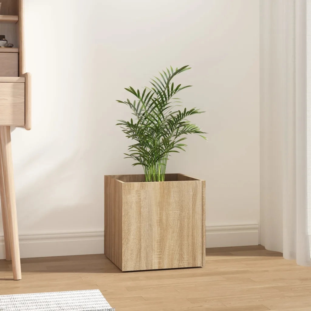 Fioriera Rovere-Vaso-Contenitore per Piante Sonoma 40x40x40 cm in Legno Multistrato