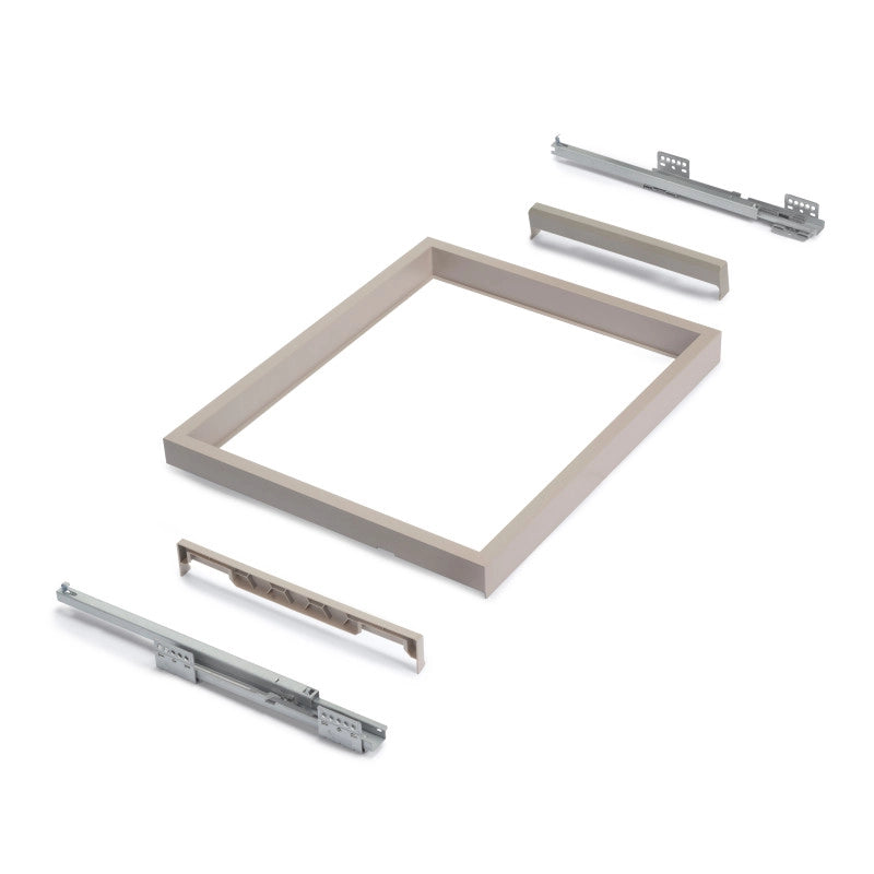 Kit di 7 aste portapantaloni e telaio a scorrimento con chiusura ammortizzata per armadi, regolabile, modulo 600 mm, t..