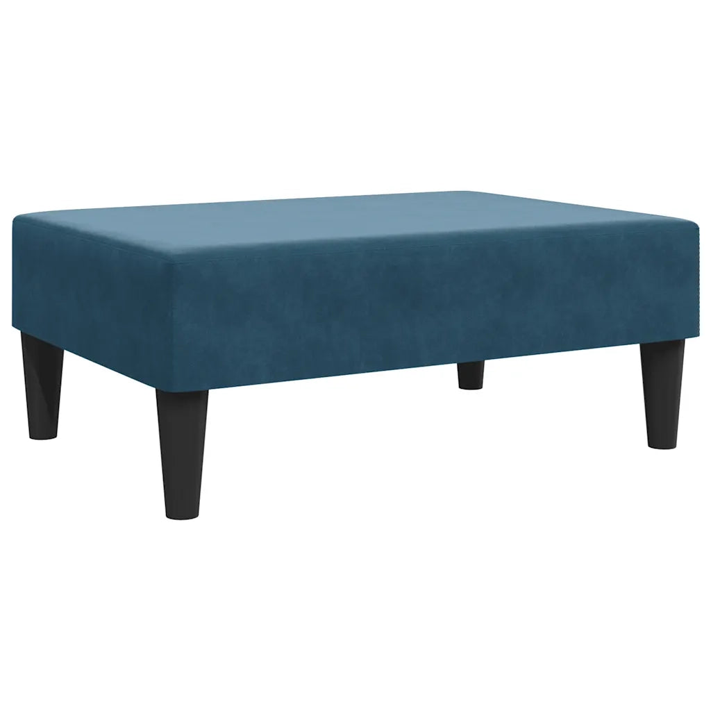 Poggiapiedi Blu 77x55x31 cm in Velluto
