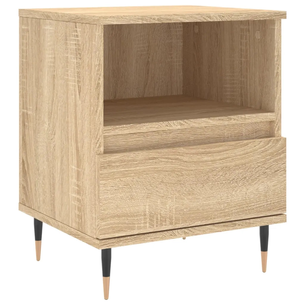 Comodino Rovere Sonoma 40x35x50 cm in Legno Multistrato 830610