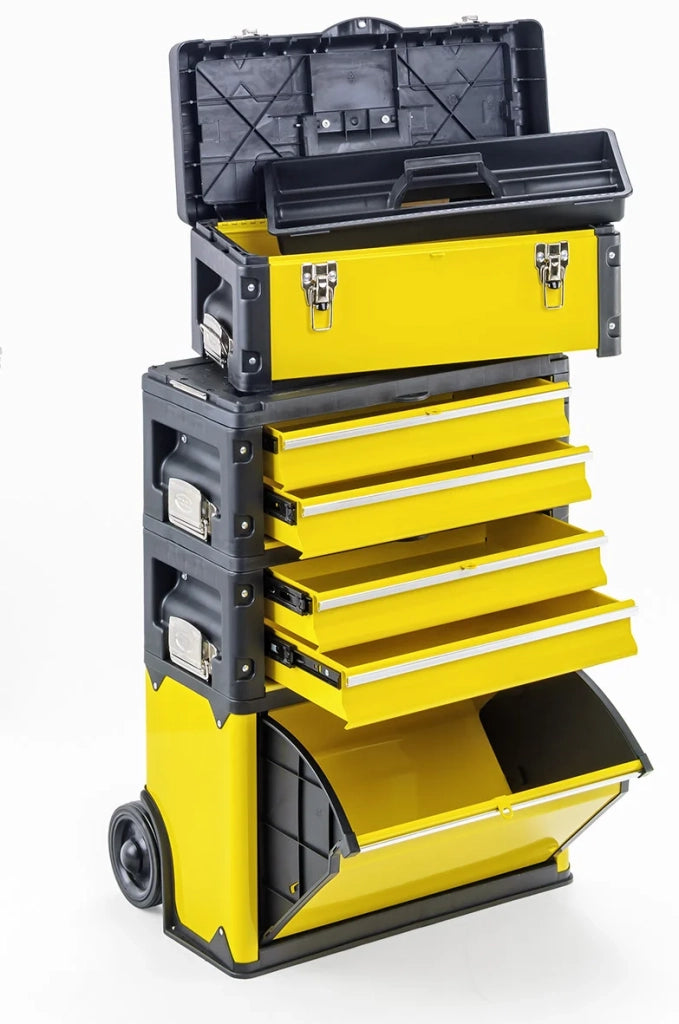 Carrello portautensili a 4 vie 1k.2.2.1, colore giallo