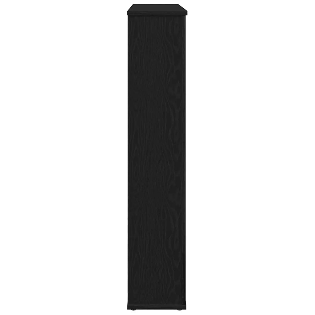 Cornice per Camino Rovere Nero 100x20x100 cm in Truciolato 865982