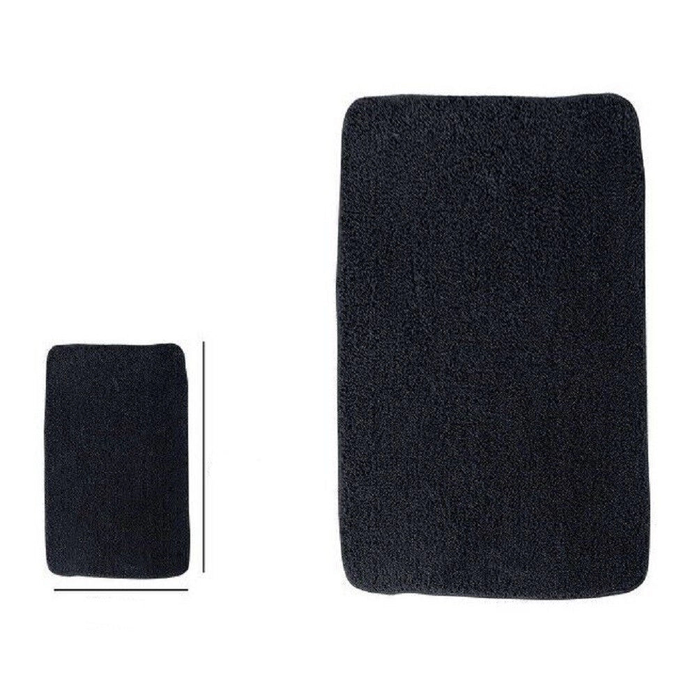 Trade Shop - Tappeto Tappetino In Tessuto Per Bagno Casa Arredo Accessorio Colore Nero 69782 -