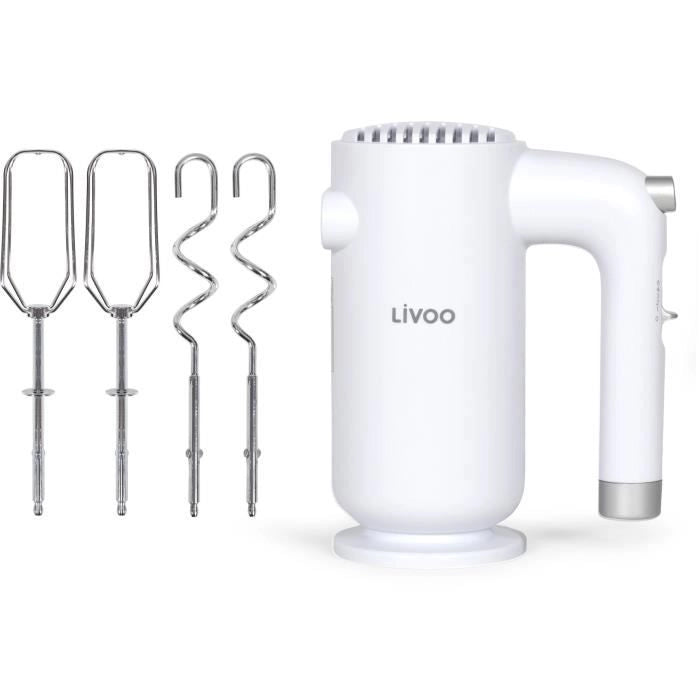 Miscelatore elettrico - LIVOO - 250 W - 5 velocità e funzione turbo - Bianco