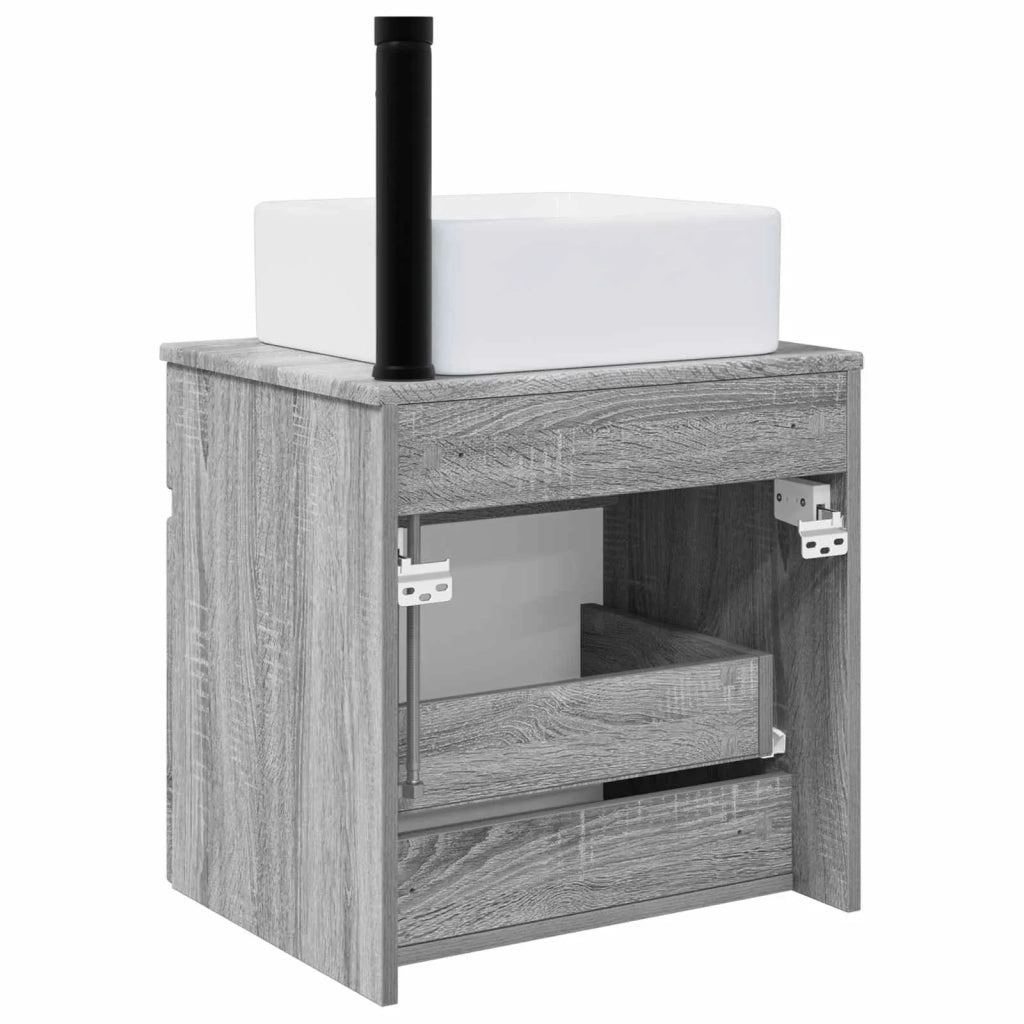 Mobile lavabo da parete Sonoma grigio 49 x 41 x 63 cm 890568
