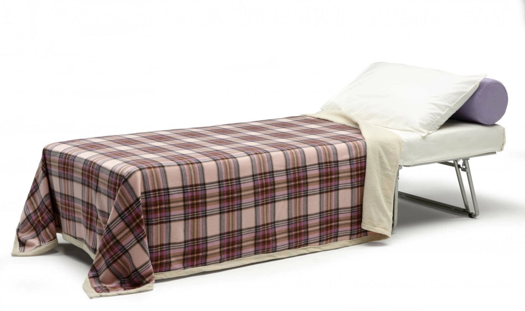 Letto pieghevole Abak, Pouf trasformabile in letto singolo, 100% Made in Italy, Pouf in tessuto da soggiorno, cm 80x80h45, Blu