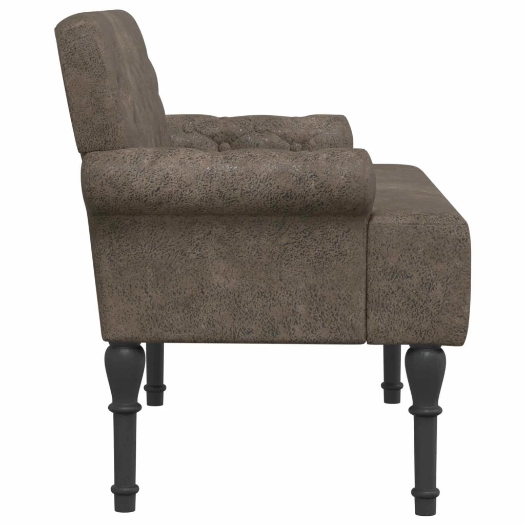 Loveseat con bottoni imbottiti Grigio Scuro 120 x 65 x 78 cm 42041841