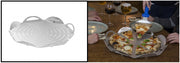Tagliere Vassoio in Alluminio Pizza Tagliapizza con Piedini GiMetal 33 cm