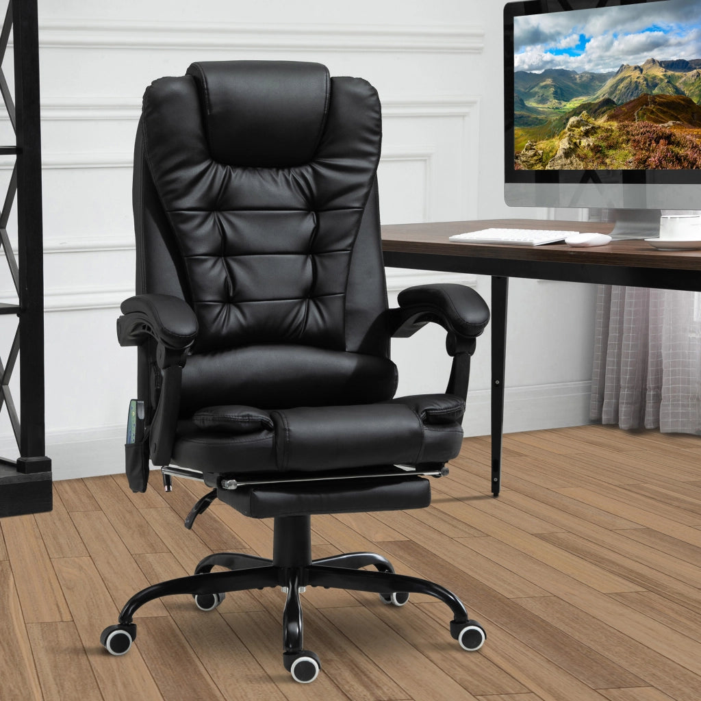 Sedia da ufficio con massaggio e poggiapiedi ¨C zephmum ¨C 67x79x111-121 cm