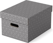 Scatole di archiviazione medie con coperchio, set da 3 - Sostenibili e eleganti per casa o ufficio