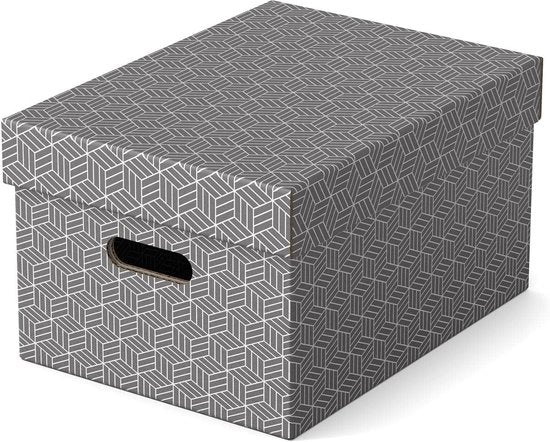 Scatole di archiviazione medie con coperchio, set da 3 - Sostenibili e eleganti per casa o ufficio