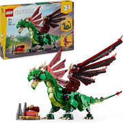 LEGO Creator 3 in 1 Drago Medievale Giocattolo - Si Trasforma in Serpente Marino o in Fenice - Animali da Costruire,Eta
