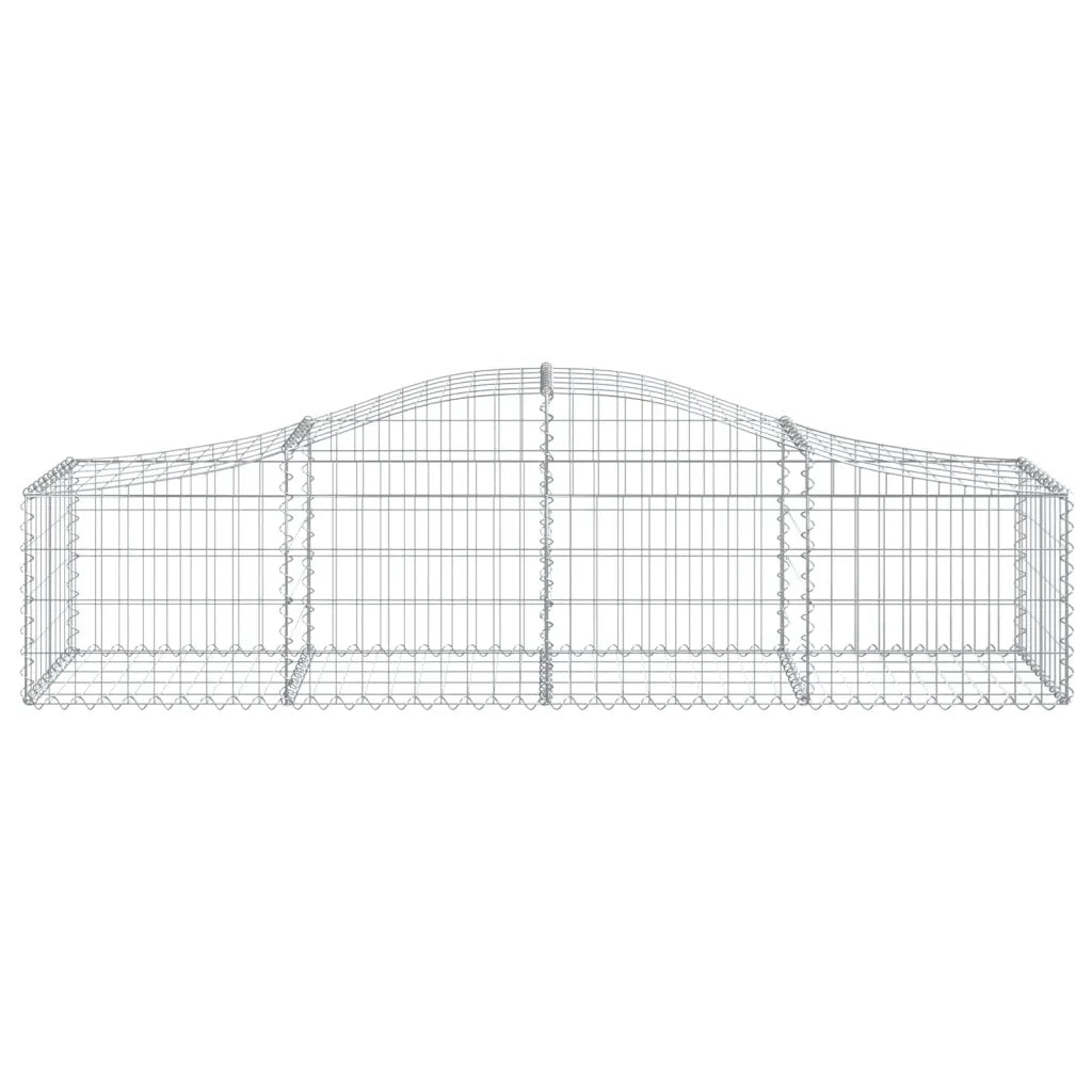 Cesti Gabbioni ad Arco 4 pz 200x50x40/60 cm Ferro Zincato 3145579