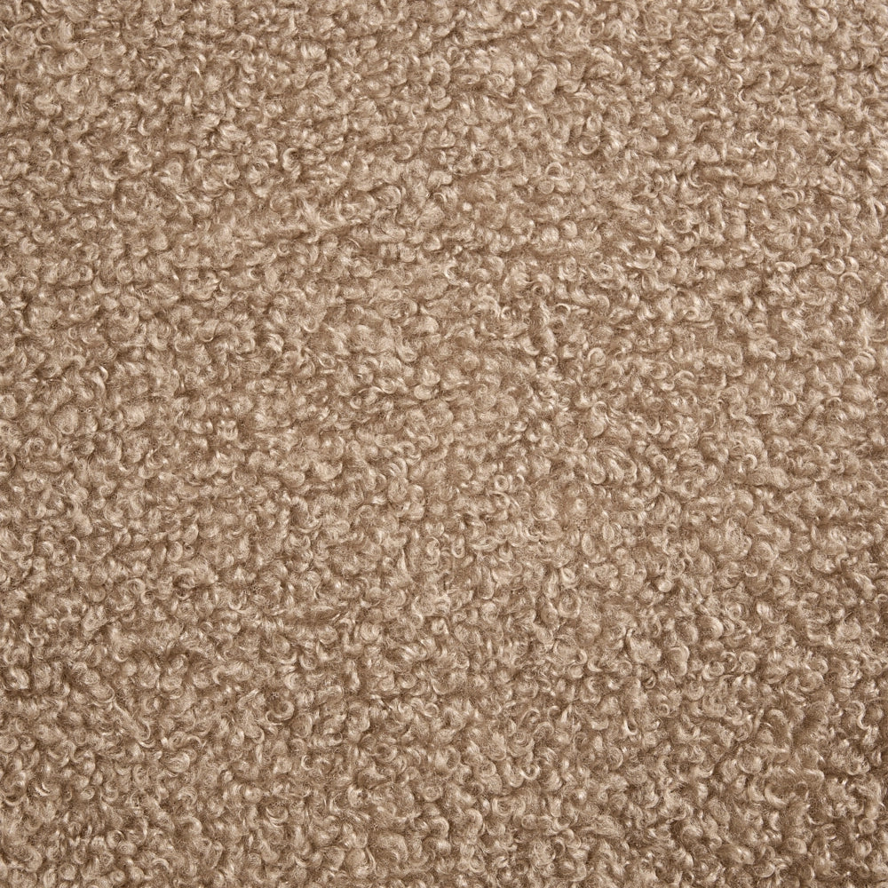 Poltrona tessuto color sabbia design retrò struttura in legno soggiorno