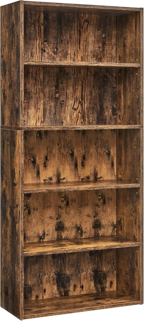 VASAGLE Libreria, Scaffale Libreria a 6 Ripiani, Scaffale Portaoggetti Aperto, 24 x 60 x 178,5 cm, per Soggiorno Studio Sala da Pranzo, Bianco Nuvola LBC169T14