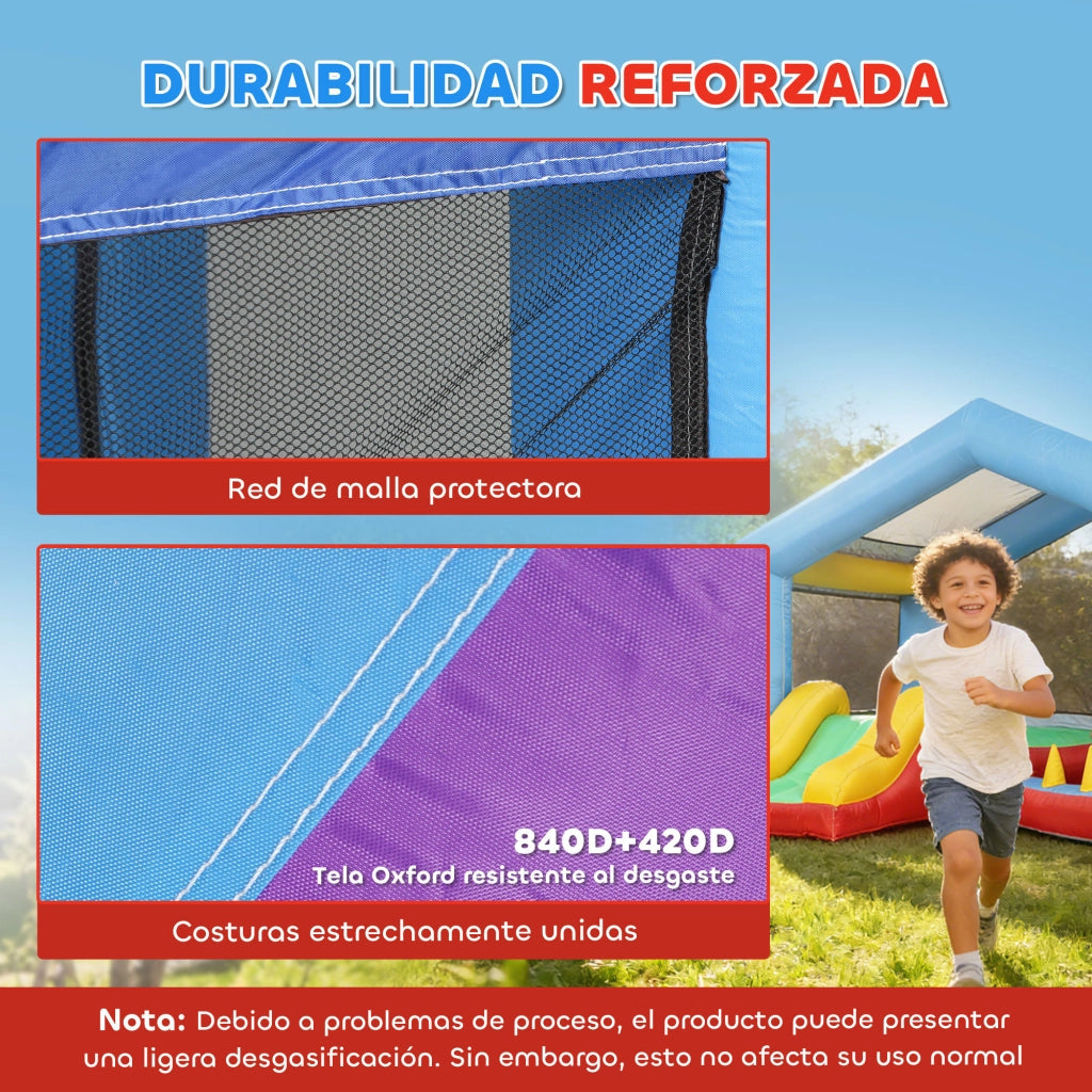 Castello gonfiabile per bambini con scivolo e piscina di palline ¨C Zephmum ¨C 160x200x120 cm