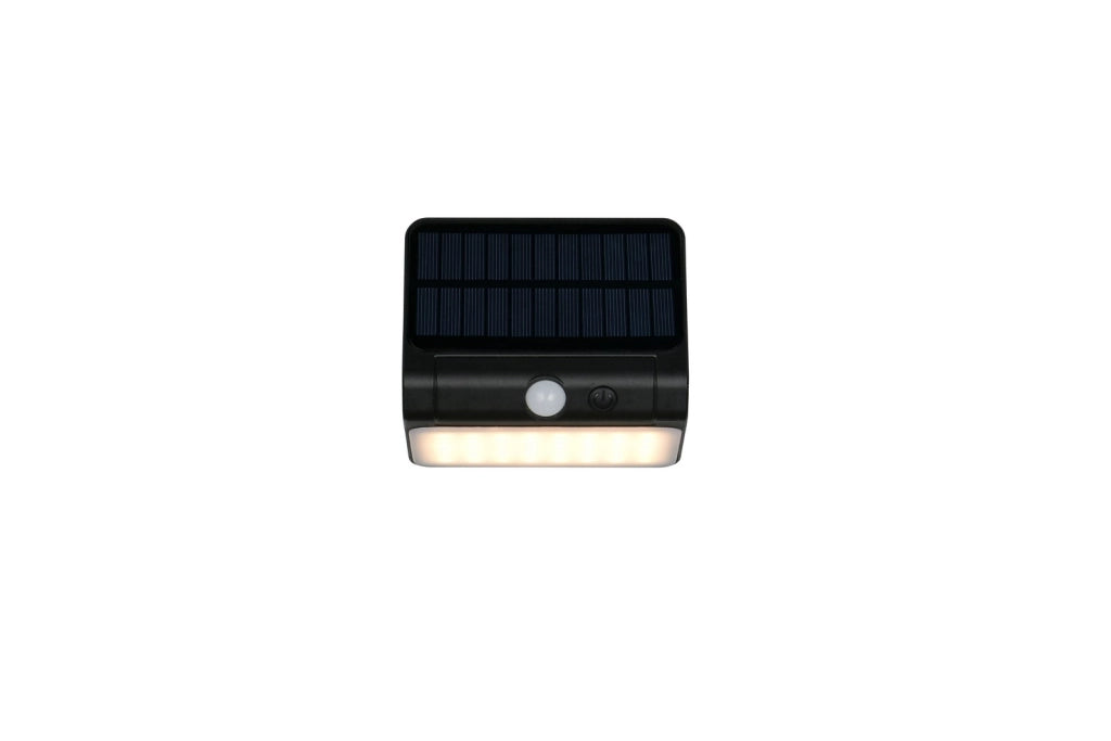 Applique da esterno nera solare PIR LED 3W IP44 OLINDA RL