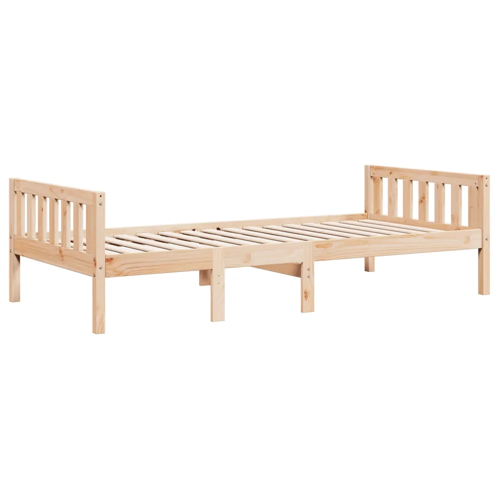 vidaXL Letto per Bambini senza Materasso 75x190 cm Legno Massello Pino