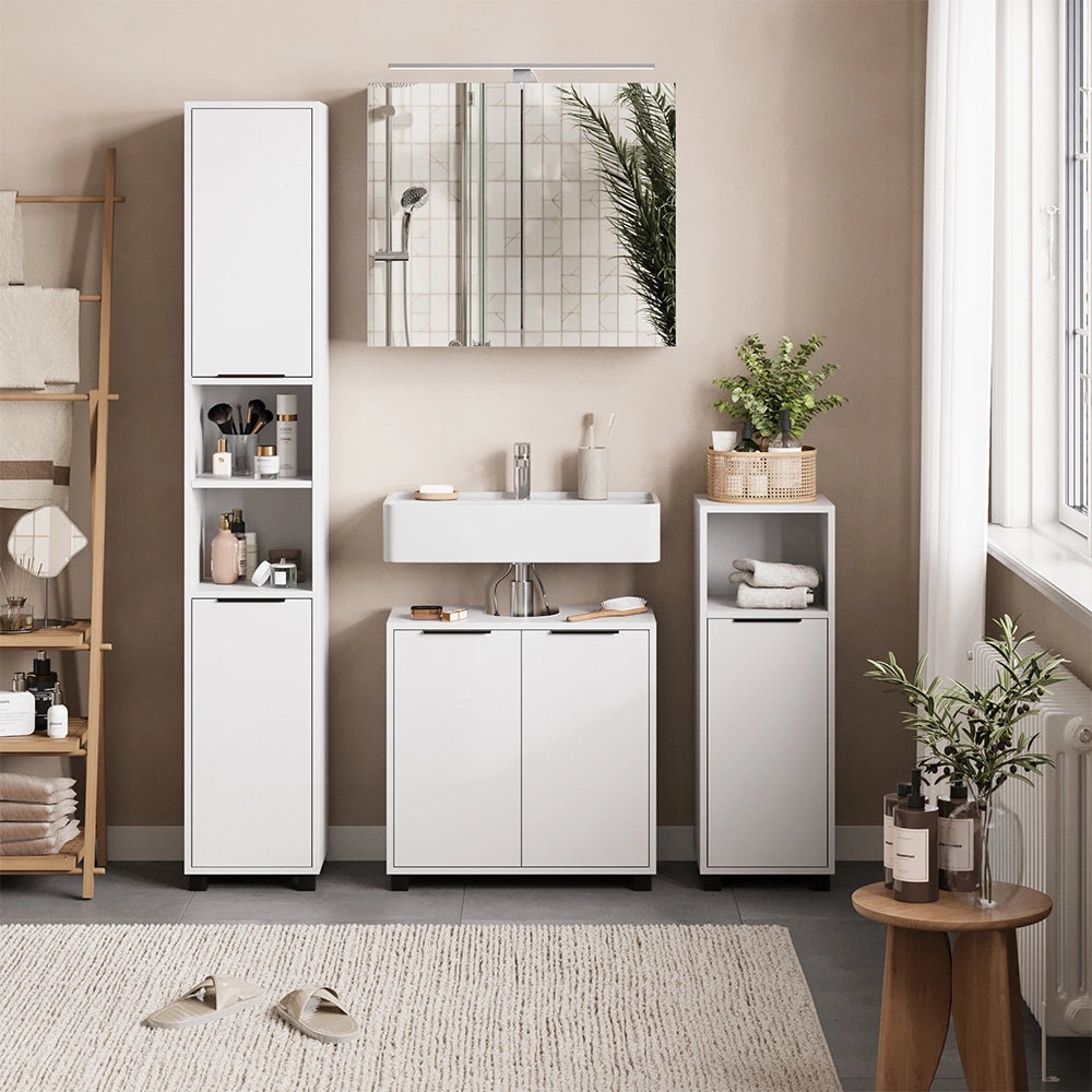 Vicco Set di mobili da bagno Bianco 4 parti