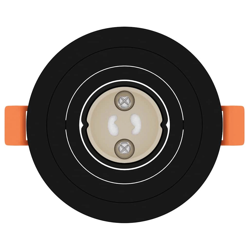 Set di 6 faretti da incasso moderni orientabili 9 x 9 x 2 cm illuminazione durevole in alluminio nero 02_0058253