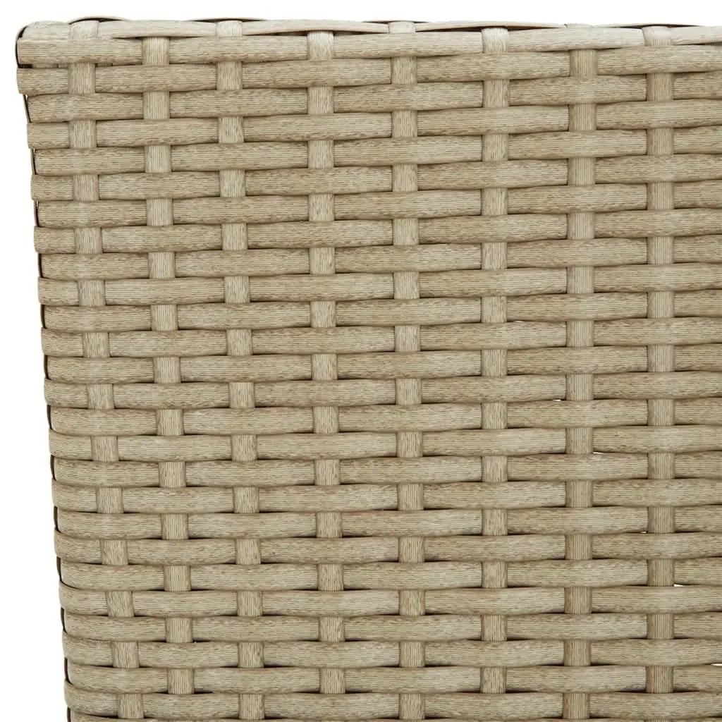 Set Pranzo da Giardino 5 pz con Cuscini in Polyrattan Beige 3094987