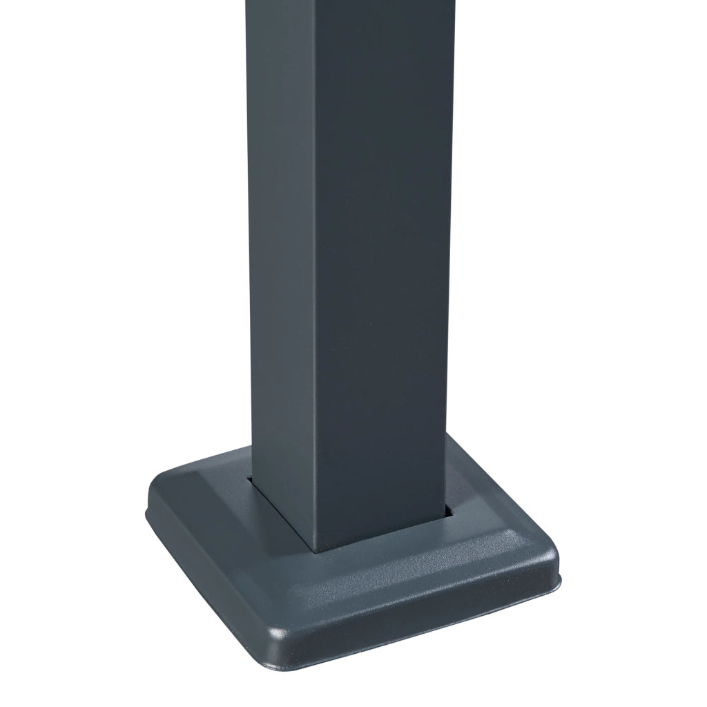Contenitore per rifiuti in acciaio zincato 120 x 91 x 91 cm antracite argento 03_0009095