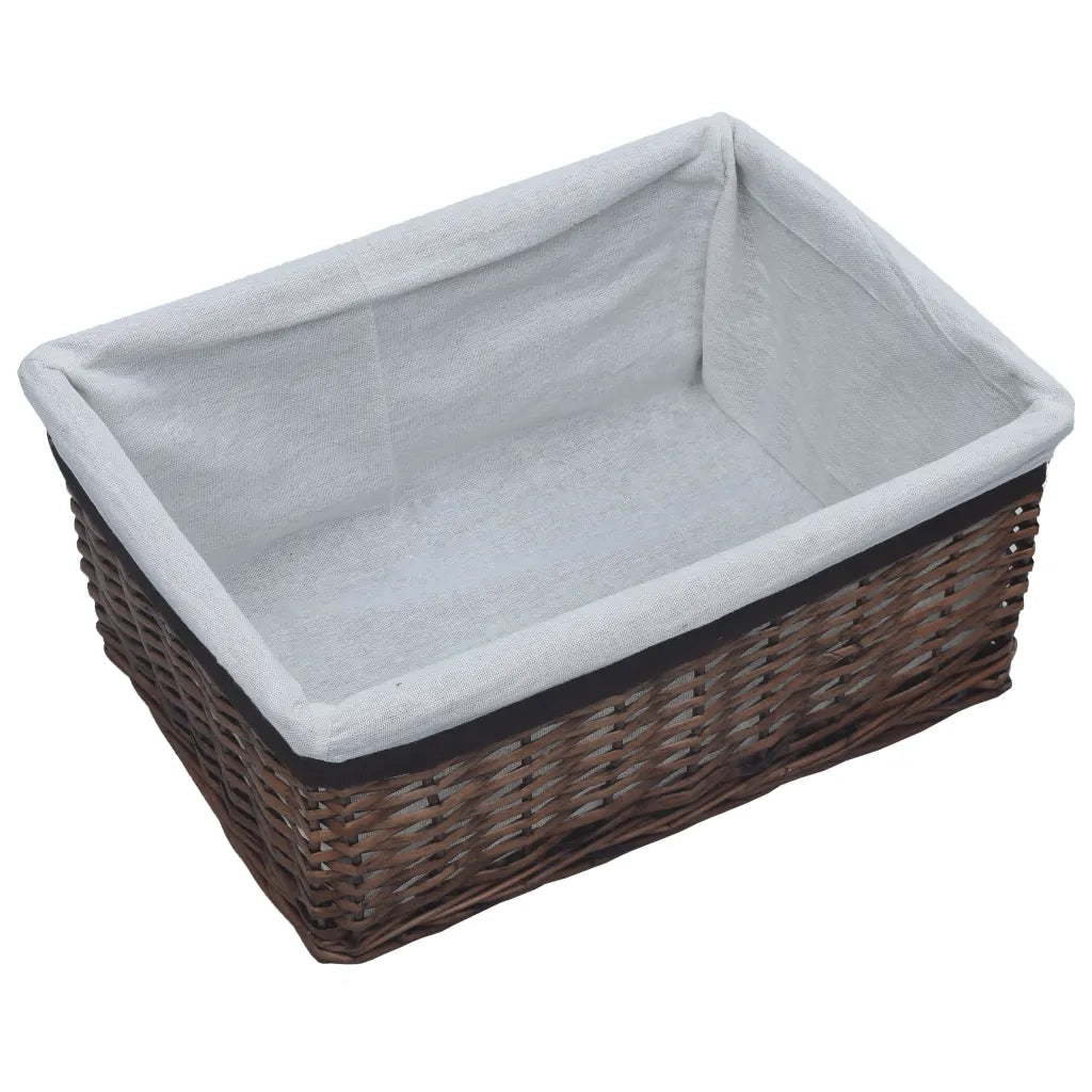 Set Cestini Impilabili 3 pz Marroni in Salice CFW5415704