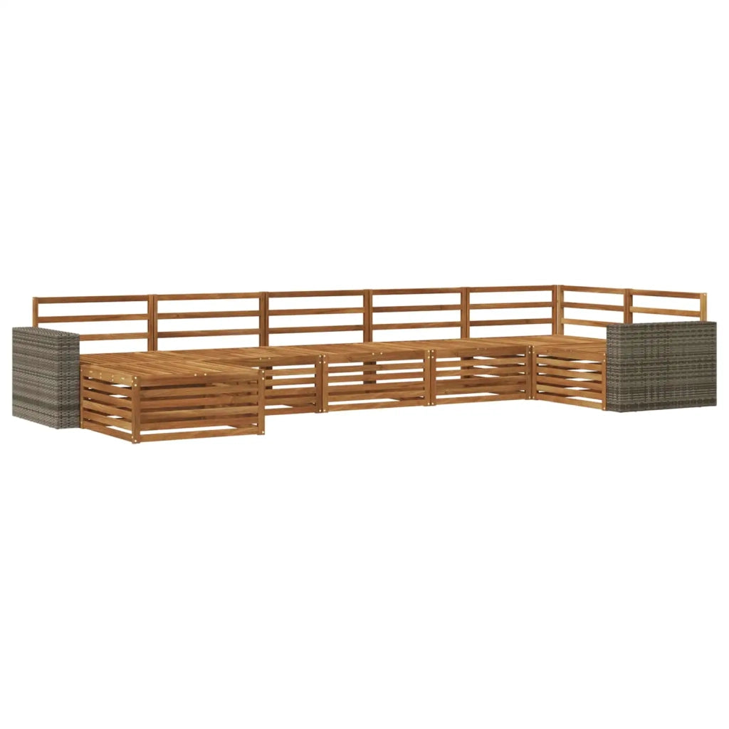 Set di divani da esterno 7 pz Naturale 3383637