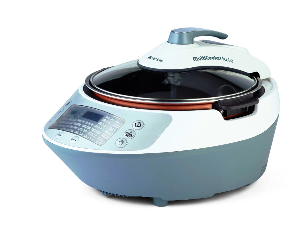 Ariete 2945 multicooker twist - pentola cuocivivande multifunzione con pala mescolatrice - 30 programmi preimpostati - 5 litri - ricettario incluso - 2945-ARI
