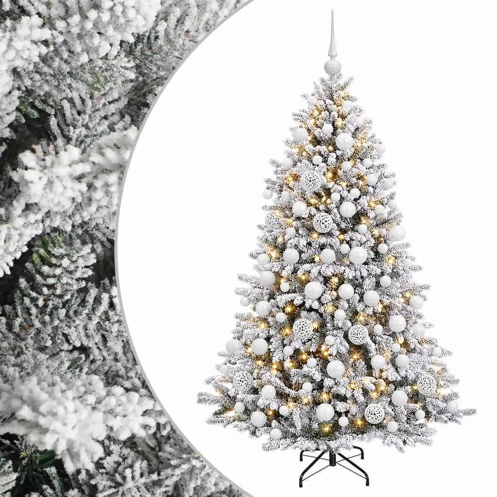 Albero di Natale Artificiale con Palline 210 cm 300 LED 3467093