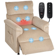 Poltrona relax elettrica massaggiante e riscaldante ¨C zephmum ¨C velluto coste marrone