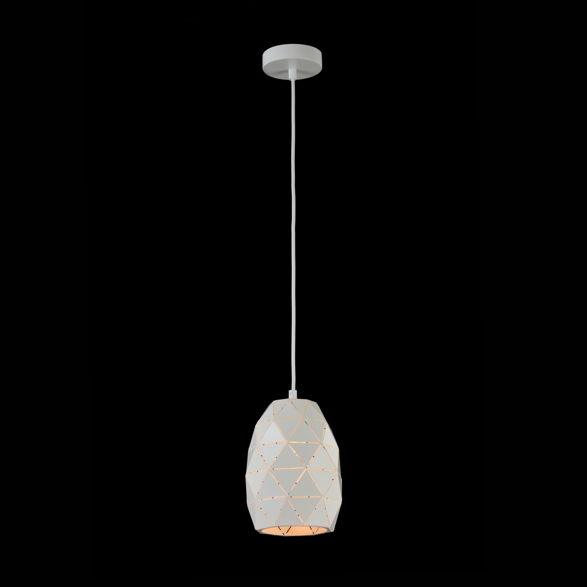 Lampada pendente Pendant in Metallo Louvre Bianco