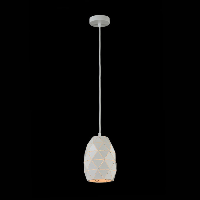 Lampada pendente Pendant in Metallo Louvre Bianco