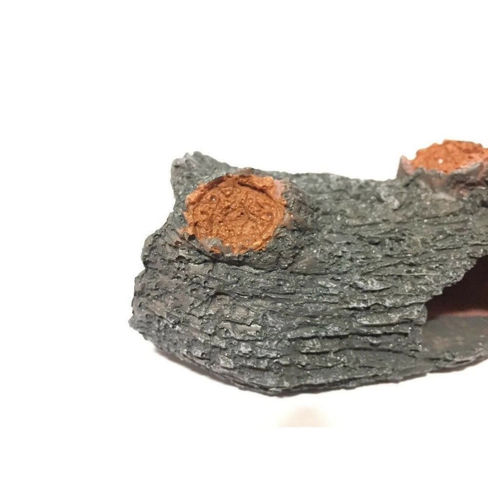 Trade Shop - Decorazione Per Acquario Tronco Di Albero Forato In Resina Pesci Acqua Ornamento -